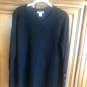 Bar III Men's Textured Black Crewneck Sweater